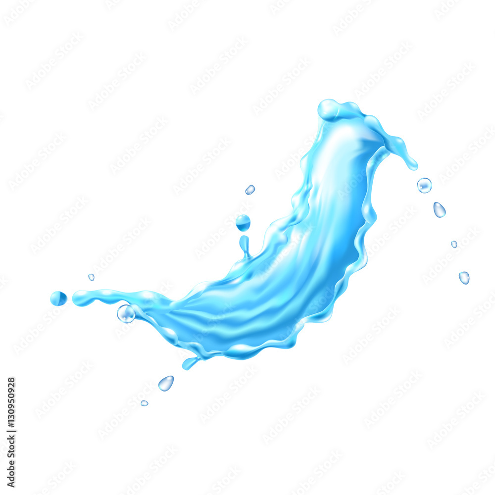 Water Splash Raster Realistic water splash on white background. Vector illustration Stock ...