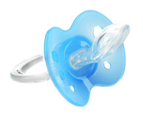 Fototapete - Baby pacifier on white background
