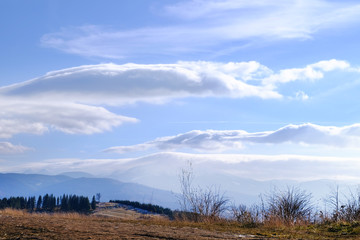 Poster - View of beautiful landscape with mountains