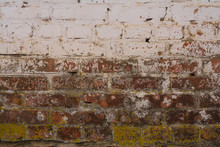 Old Red Painted Brick Wall