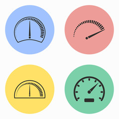 Wall Mural - Speedometer icon set.