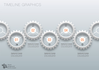 Wall Mural - Workflow, Timeline, Process Chart #Vector Graphics