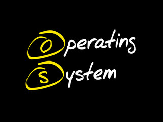 Poster - os - operating system, acronym business concept