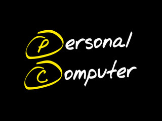 Poster - PC - Personal Computer, acronym business concept