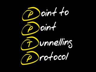 Poster - PPTP Point to Point Tunnelling Protocol, acronym business concept