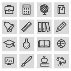 Sticker - Vector line education set