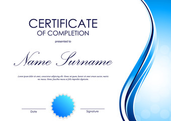 Poster - Certificate of completion template
