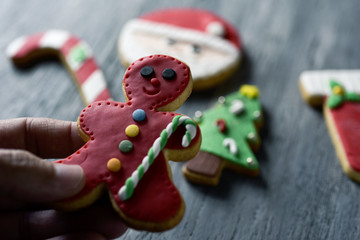 Sticker - man with christmas cookies