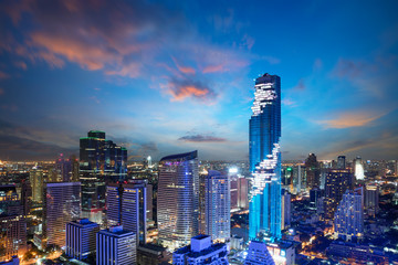 Poster - MahaNakhon tower is tallest buildings in Thailand, Silom area, Bangkok Thailand