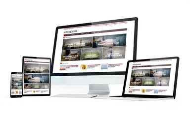 Poster - mobility devices white screen modern magazine responsive design