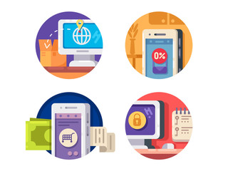 Poster - Internet technology icons