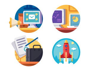 Poster - Business icons set
