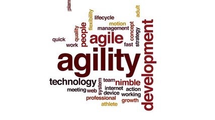 Wall Mural - agility animated word cloud.
