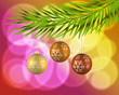 Christmas background with colorful balls. Christmas card. Christmas greeting.