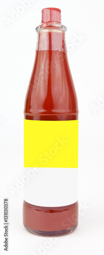Download Isolated Bottle Of Hot Sauce With Blank Yellow And White Label Vertical Buy This Stock Photo And Explore Similar Images At Adobe Stock Adobe Stock PSD Mockup Templates