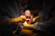 © Richard Schultz - C-section birth of a baby. First breath.