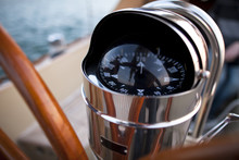 Detail Of A Sailing Boat Compass