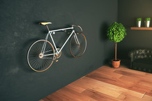 Bike Hanging On Wall