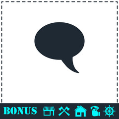 Bubble icon flat