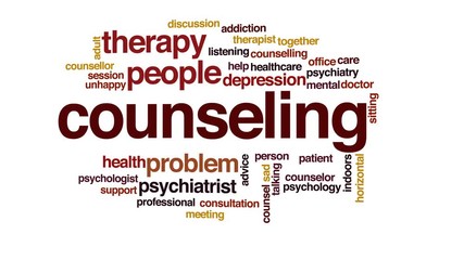 Canvas Print - Counseling animated word cloud.