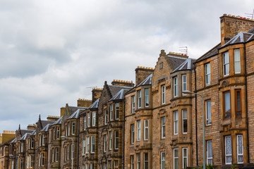 typical old row buildings in Edinburgh