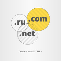 Fototapete - Domain name services web logo and icon