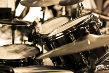  Detail Of A Drum Kit In Dark Colors