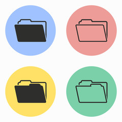 Poster - folder icon set.