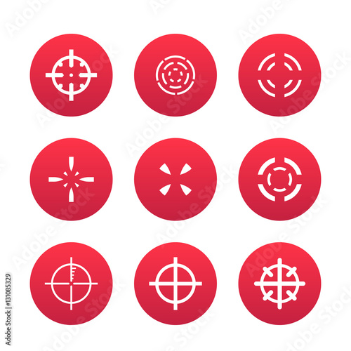 Crosshairs Set Elements For Game Design Over White Vector Il Ration Crosshairs Set Elements For Game Design Over White Vector Il Ration