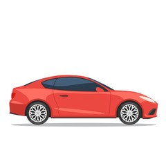 Red car vector illustration