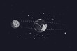 moon orbits the planet earth in its orbit