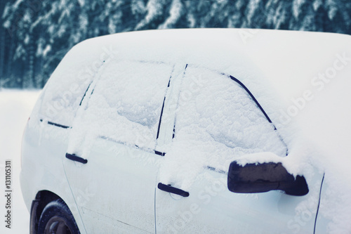 Frozen Car Covered Snow In Winter Day View Side Window On Snowy Buy This Stock Photo And Explore Similar Images At Adobe Stock Adobe Stock