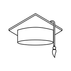 Wall Mural - hat graduation isolated icon vector illustration design