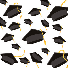 Wall Mural - hat graduation isolated icon vector illustration design