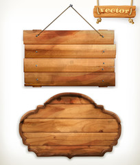 Wall Mural - Wooden board, old wood vector