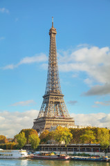 Wall Mural - Cityscape of Paris with the Eiffel tower