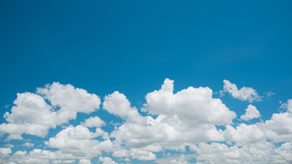 Wall Mural - beautiful white clouds on blue sky panorama