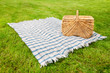 © Jo Ann Snover - Picnic blanket and basket in the grass