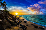 Fototapeta Zachód słońca - North Shore Sunset in Hawaii