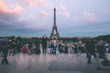Crowd in front of Tour Eiffel - Paris