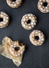 Nibbled Donuts With Star Decoration Icing 