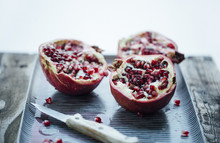 Halved Pomegranates 