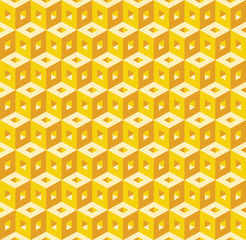Poster - seamless texture of cubes on architectural themes