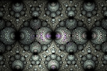 Aufkleber - abstract bright multicolored spherical fractal computer generated image