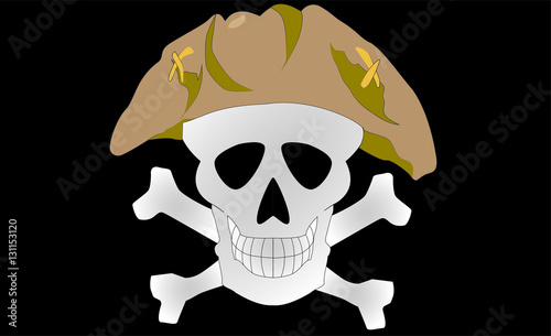 海賊旗のイラスト ドクロマーク Stock Vector Adobe Stock