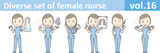 Fototapeta  - Diverse set of female nurse , EPS10 vector format vol.16