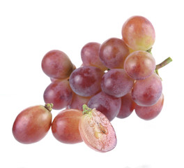 Wall Mural - red grape isolated on white