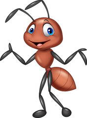 Wall Mural - Cartoon ant posing