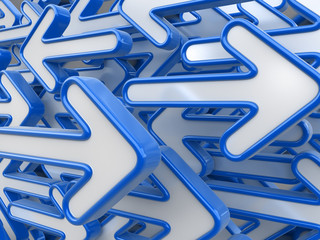 Poster - 3d image of arrows in different directions