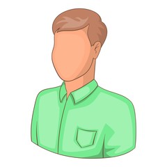 Poster - Young man with haircut avatar icon. Cartoon illustration of avatar vector icon for web design